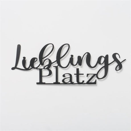 BOLTZE Wandobjekt Lieblingsplatz, in Schwarz Matt, aus Eisen