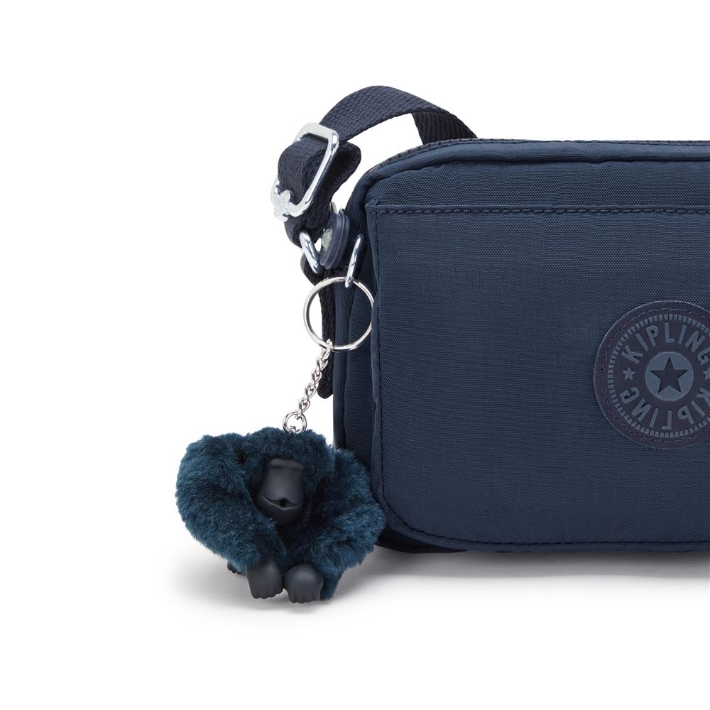 Kipling ABANU S, Kleine Umhängetasche, Blue Bleu 2 (blau), Schultertasche mit verstellbarem Schultergurt