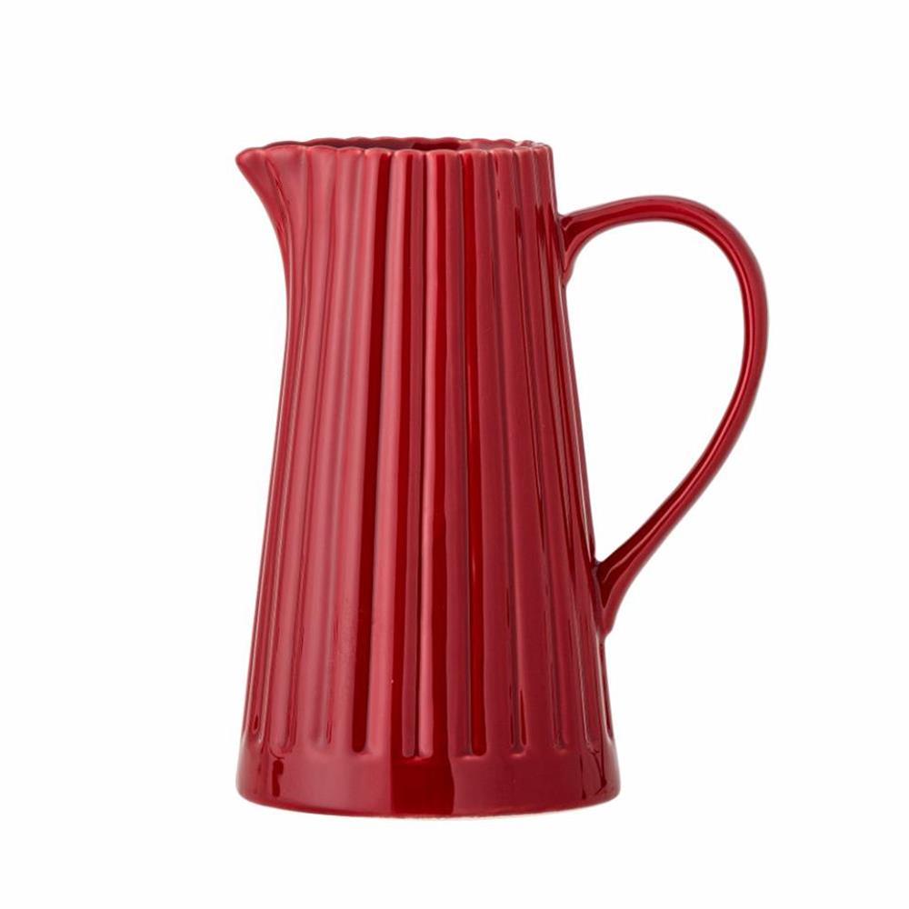 Bloomingville Latina Krug, Rot, 1,2 Liter, Steingut, dänisches Design