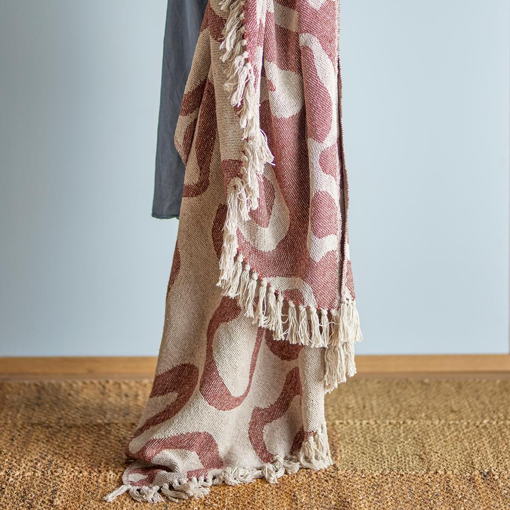 Bloomingville Salobre Decke Braun Baumwolle Wohndecke 160x130cm