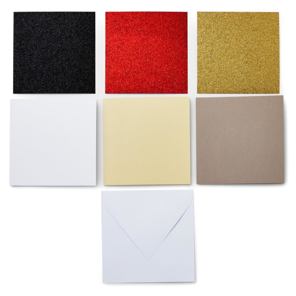 Cricut Einlegekarten Glitzer und Glamour S40 mit Einleger in Glitzerfarben 35 Stück