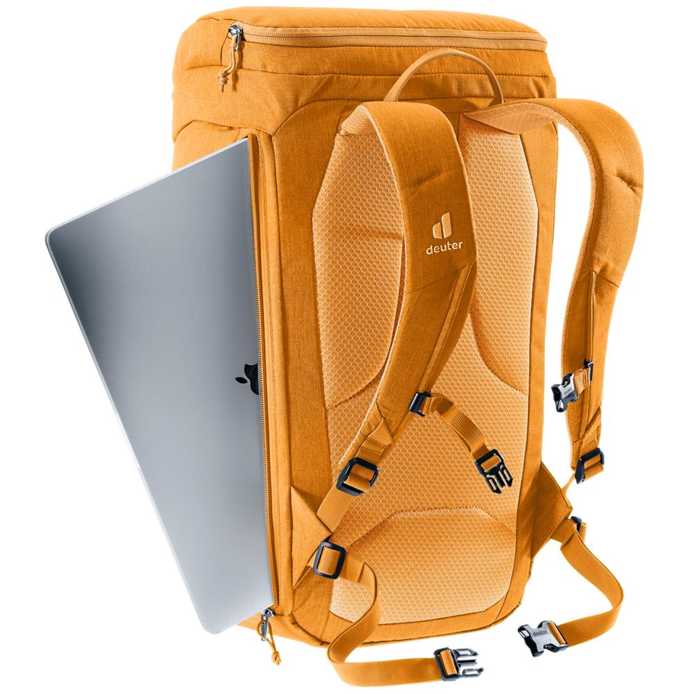 deuter Walker 24, Lifestyle-Rucksack, maple (orange), 24L, mit Flaschenhalter und Laptopfach