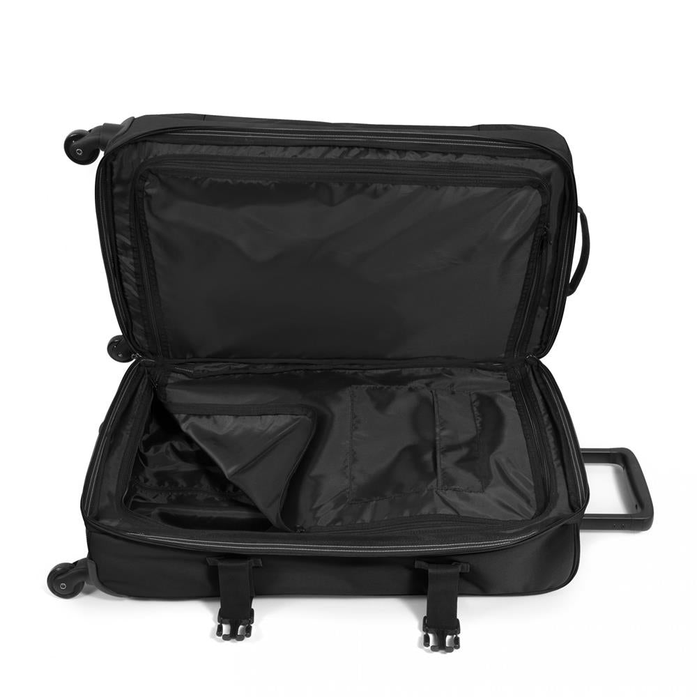 Eastpak TRANS4 M, Reisetrolley, Black (schwarz), 68L, Rollkoffer mit 4 Rädern und TSA-Schloss