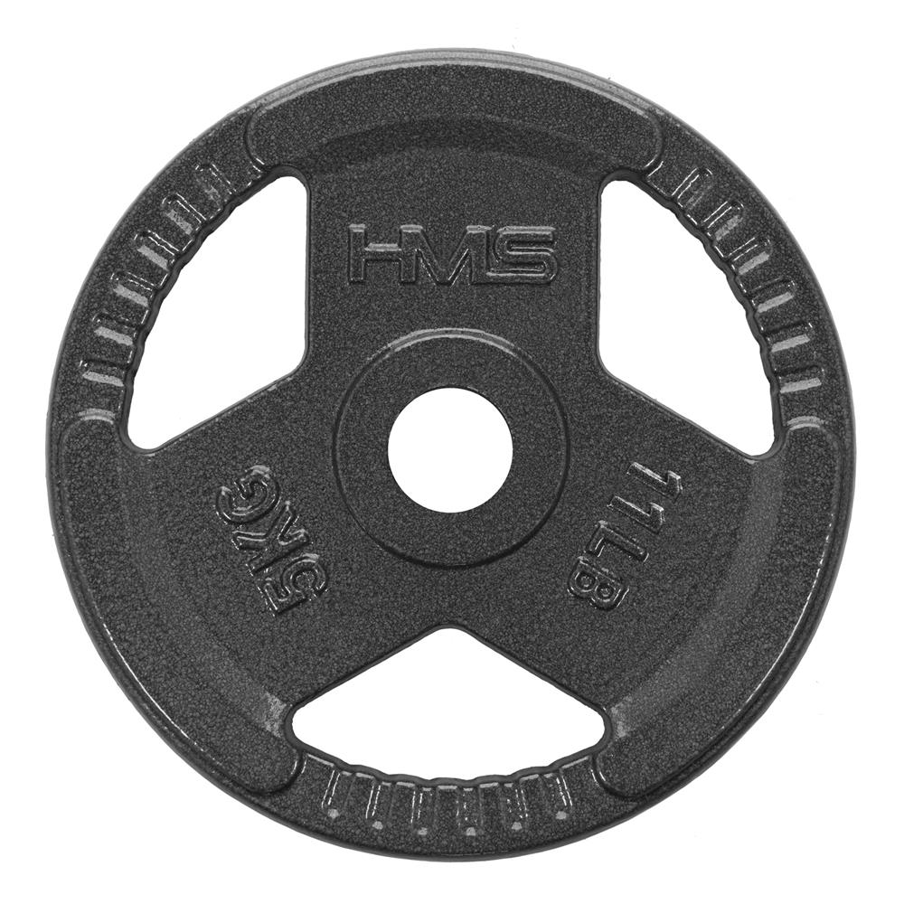 Hantelscheibe 5 kg Gusseisen 30 mm mit Griffen | HMS THM05