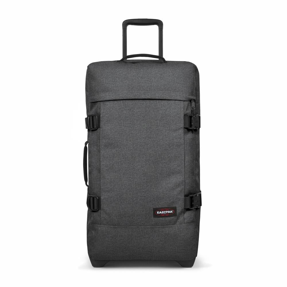 Eastpak TRANVERZ M, Reisetrolley, Black Denim (grau), 78L, Rollkoffer mit 2 Rädern und TSA-Schloss