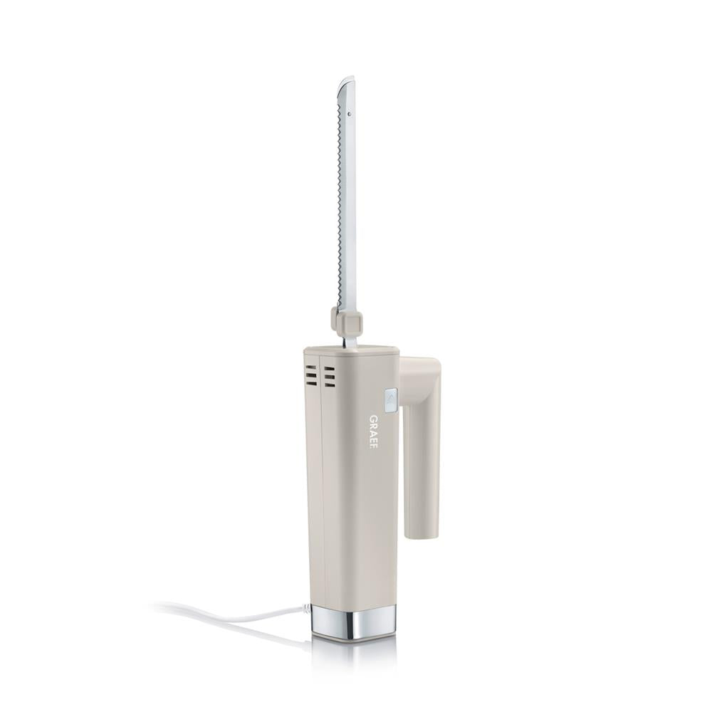 GRAEF Elektromesser EK508 - 150 W, taupe, schnittfest, ideal für Brot & Tiefgefrorenes | B-Ware