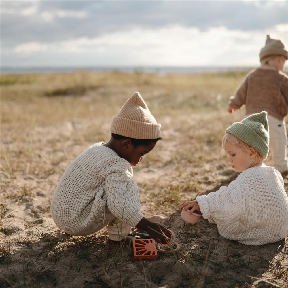 Mushie Beißring Sonne, Clay, aus Silikon, BPA-frei