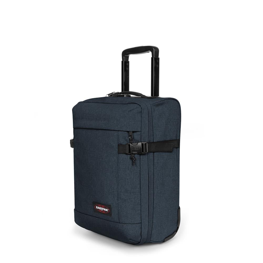Eastpak TRANVERZ XXS, Kleiner Reisetrolley, Triple Denim (blau), 25L, Rollkoffer mit 2 Rädern und TSA-Schloss