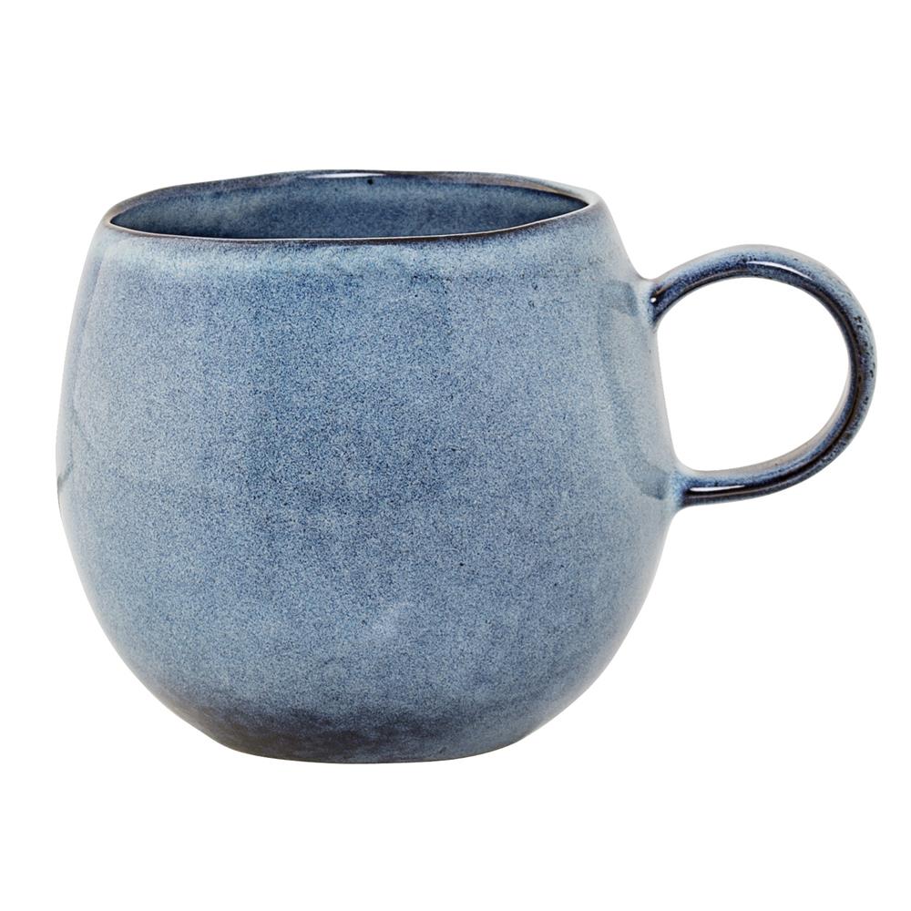 Bloomingville Sandrine Tasse, Blau, 500ml, Steingut, dänisches Design