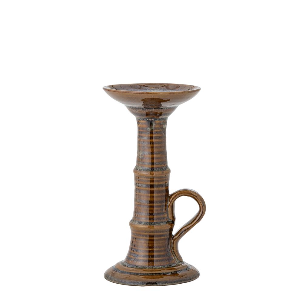 Bloomingville Rigby Kerzenhalter Braun Steingut D9,5xH18 cm Rustikal