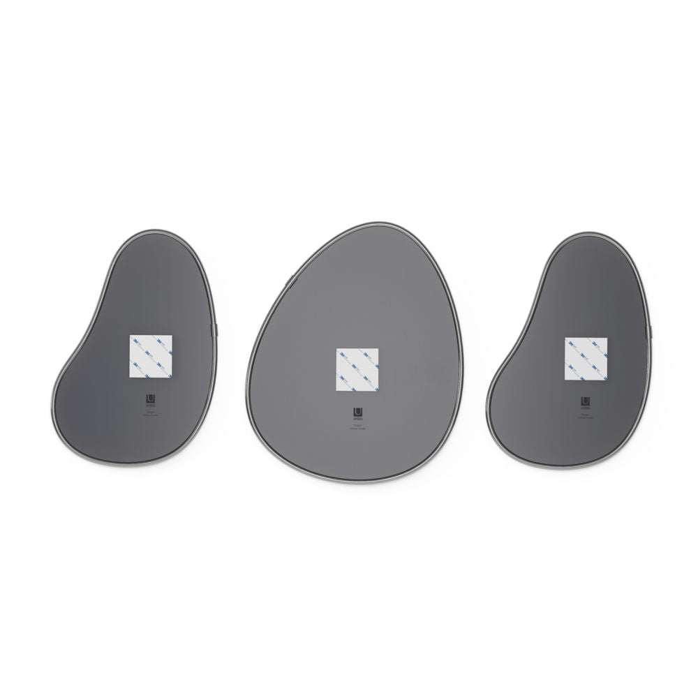 Umbra Hubba Pebble Wandspiegel Set, 3 teilig, mit organischer Form