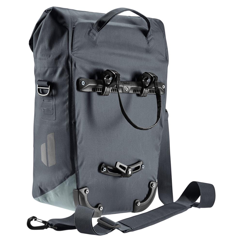 deuter Mainhattan, Fahrradtasche, graphite-shale (grau), 17L+10L, mit Bagfix-Halterung und Laptopfach