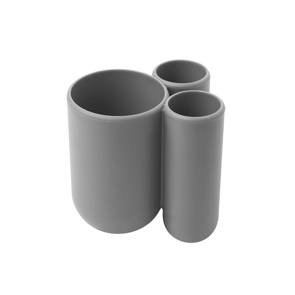 Umbra Touch Zahnputzbecher, Zahnbürstenhalter und Becher für Make-Up, Grau
