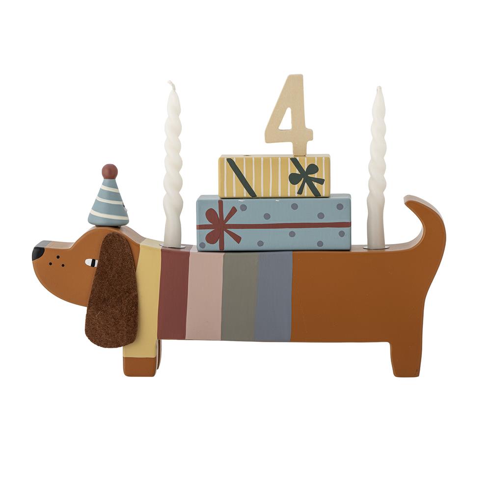 Bloomingville MINI Charlie Geburtstagsdekoration für Kindergeburtstag, Holz, Braun