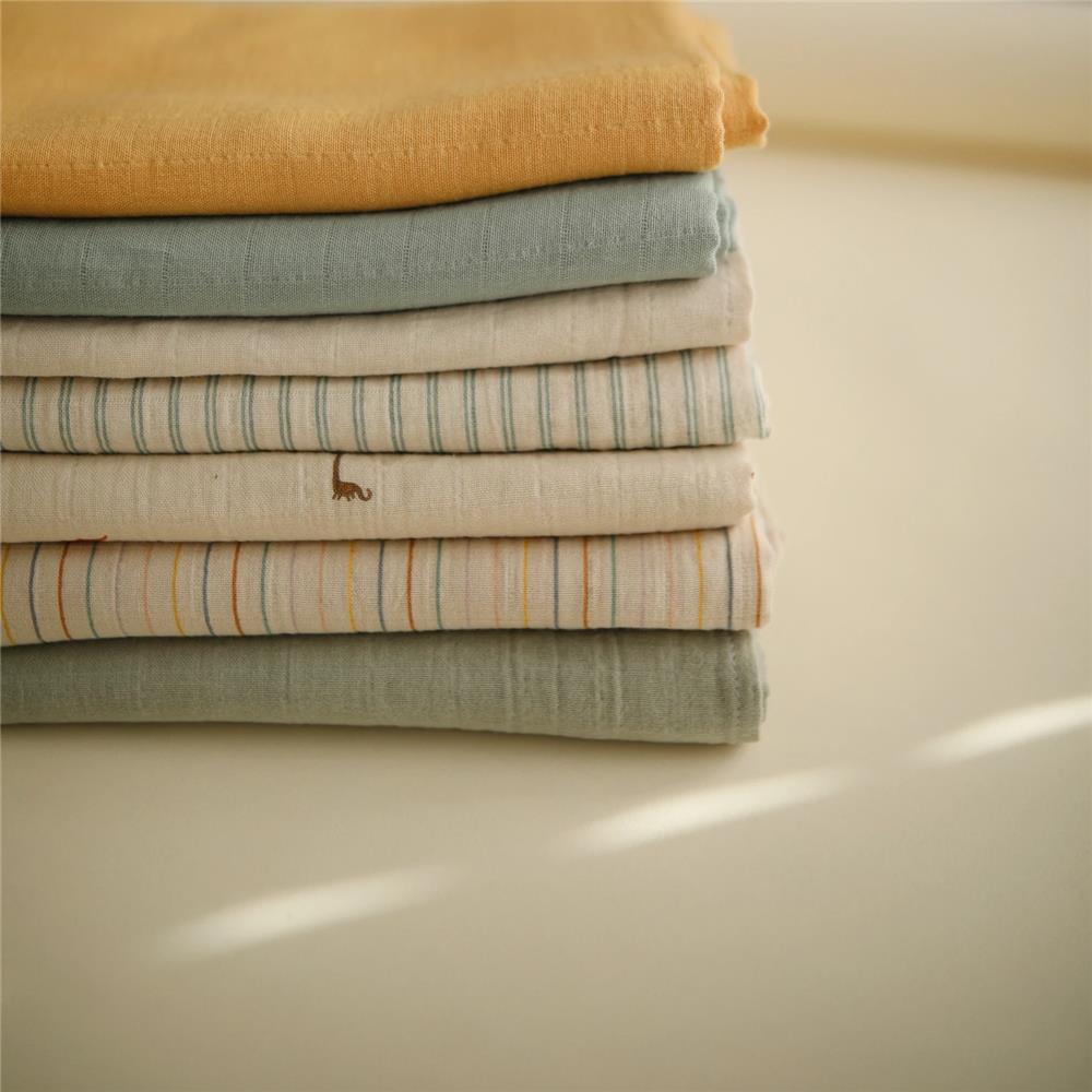 Mushie Musselin-Baby-Wickeldecke, Fall Yellow, Pucktuch aus 100% Bio-Baumwolle