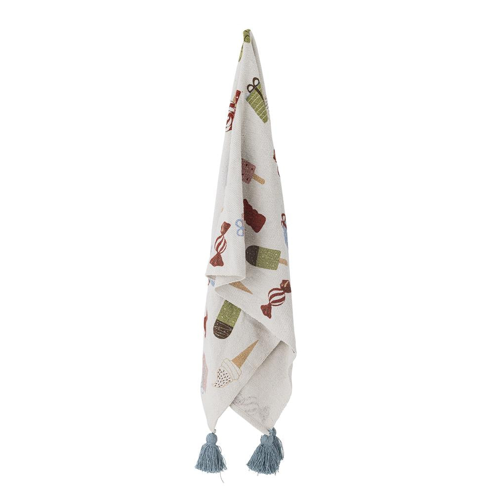 Bloomingville MINI Sweets Decke, Süßigkeiten, Recycelte Baumwolle, Kinderzimmer, dänisches Design