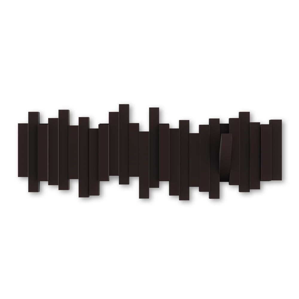 Umbra Stäbchen Garderobenhaken 49 x 18 x 3 cm Espresso 5 Haken Kunststoff Garderobenleiste