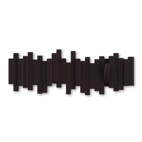 Umbra Stäbchen Garderobenhaken 49 x 18 x 3 cm Espresso 5 Haken Kunststoff Garderobenleiste