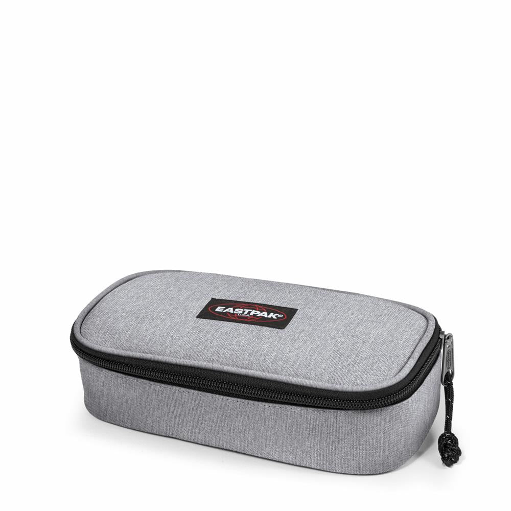 Eastpak Federmäppchen OVAL XL SINGLE Sunday Grey (grau), große Federmappe, Federtasche