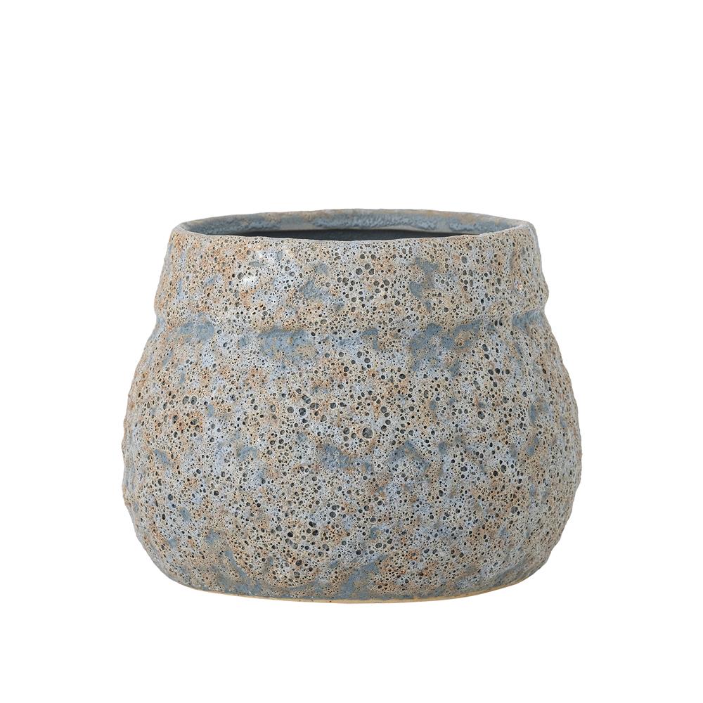 Bloomingville Mayia Blumentopf Grau Steingut 16 cm Übertopf