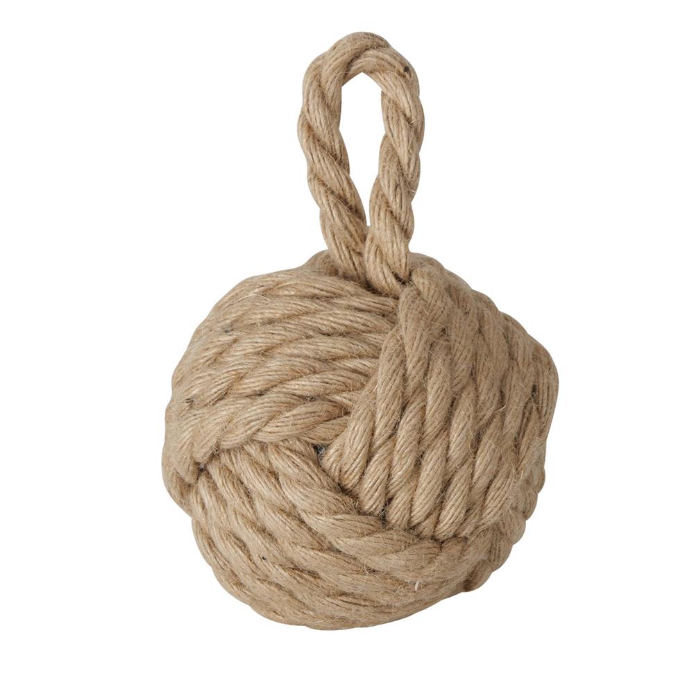 BOLTZE Türstopper als Knoten Zuber in Braun 23x15cm aus Jute mit praktischer Schlaufe