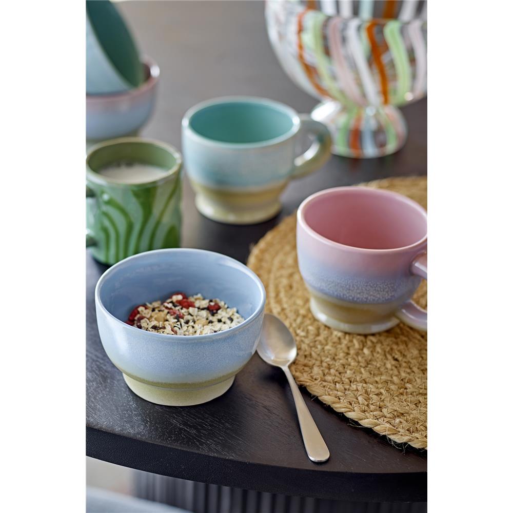 Bloomingville Safie Becher Rosa 300ml Steingut mit Henkel spülmaschinenfest Tasse