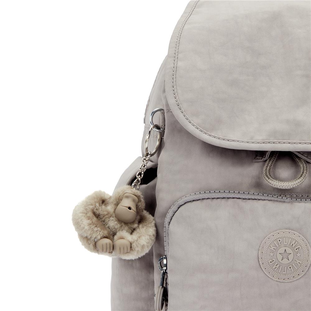 Kipling CITY PACK MINI, Extra kleiner Rucksack, Grey Gris (grau), 9L, Kompakt & Stylisch
