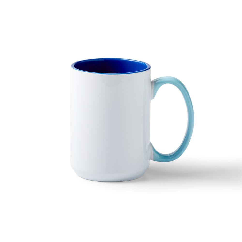 Cricut Tasse aus Keramik in Weiß/Blau 425ml, Rohling für Mug Press