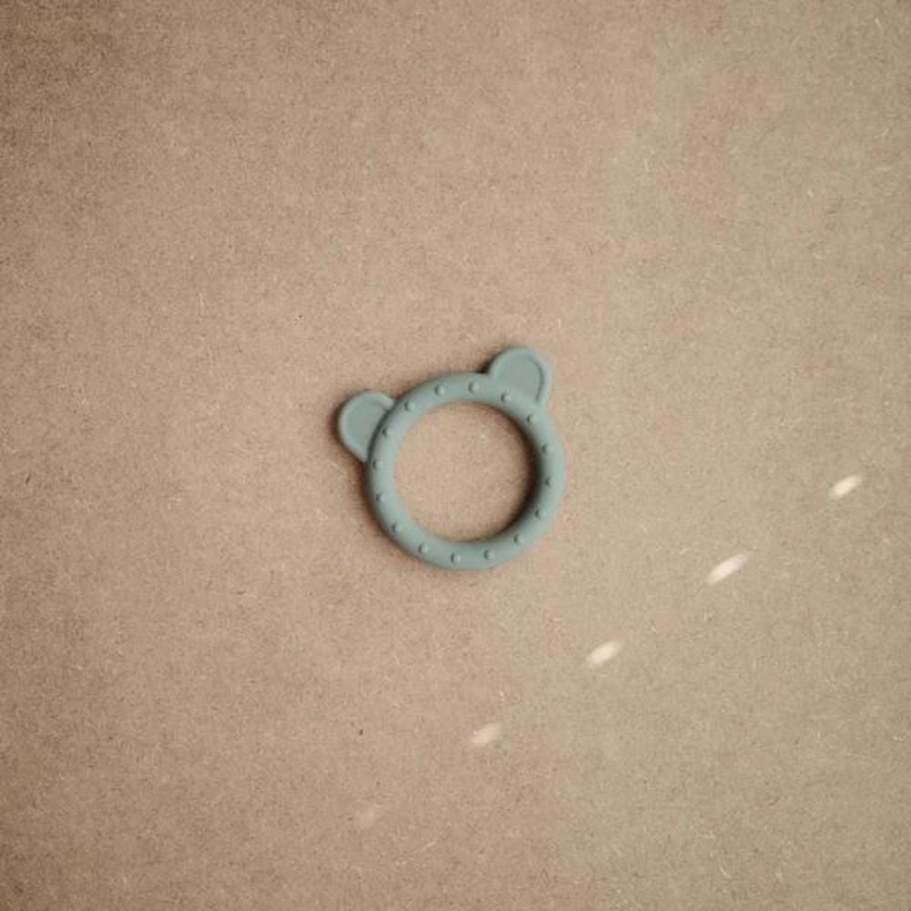 Mushie Beißring Bär, Dried Thyme, aus Silikon, BPA-frei