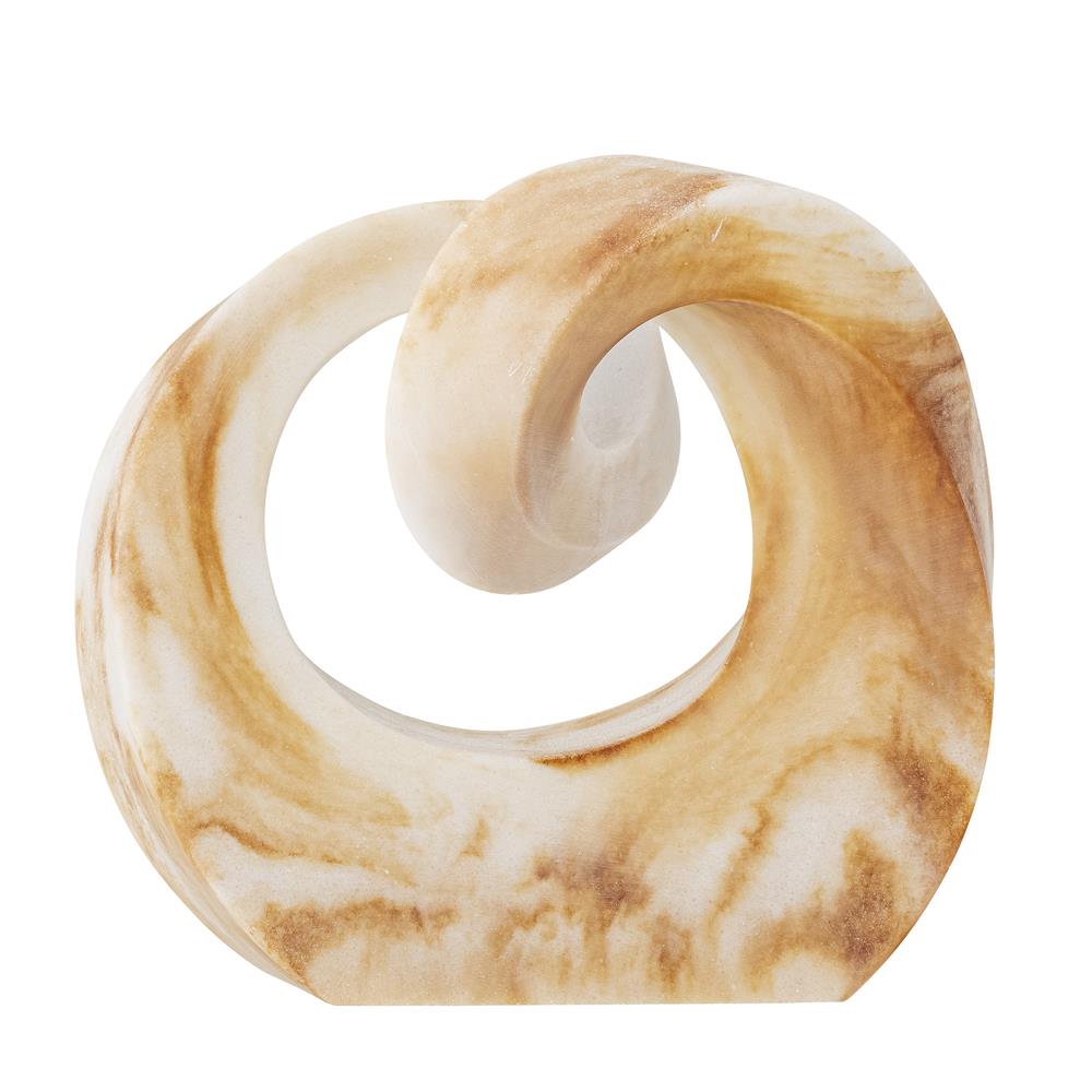Bloomingville Swirl Deko – Elegante Polyresin Skulptur im modernen Marmordesign