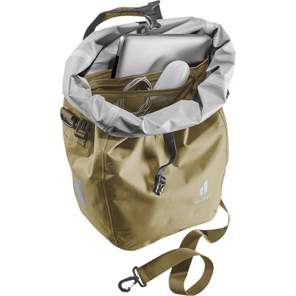 deuter Weybridge, Fahrradtasche, desert (beige), 25L+5L, mit Bagfix-Halterung