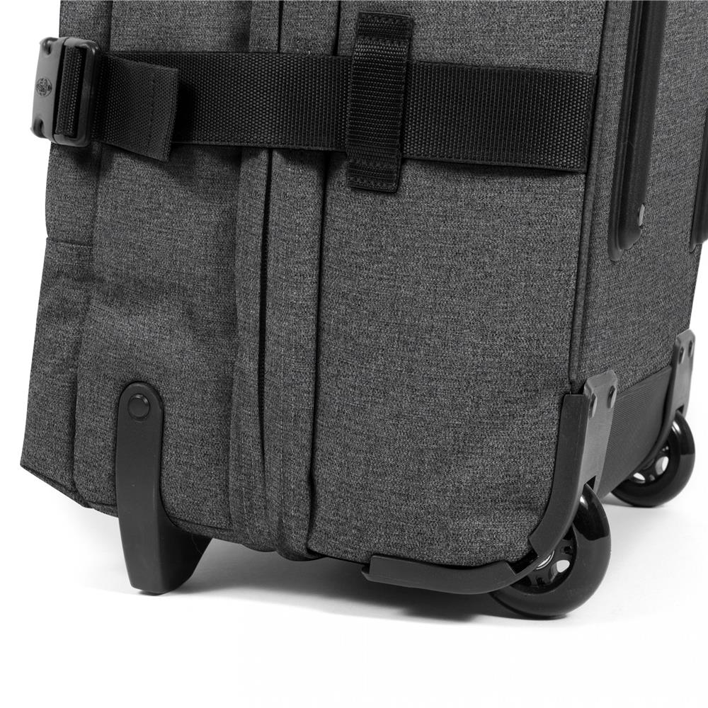 Eastpak TRANVERZ M, Reisetrolley, Black Denim (grau), 78L, Rollkoffer mit 2 Rädern und TSA-Schloss