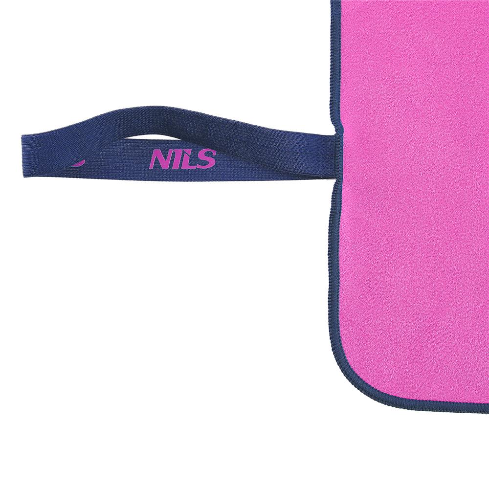 NILS Mikrofaserhandtuch 200x90 cm in Rosa - schnelltrocknendes Handtuch für Camping, Strand & Sport
