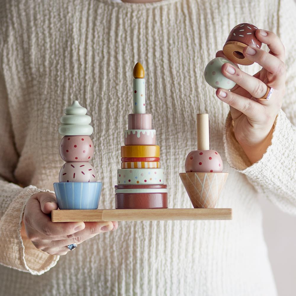 Bloomingville MINI Celebrate Aktivitätsspielzeug Bunt Holz 18er Set