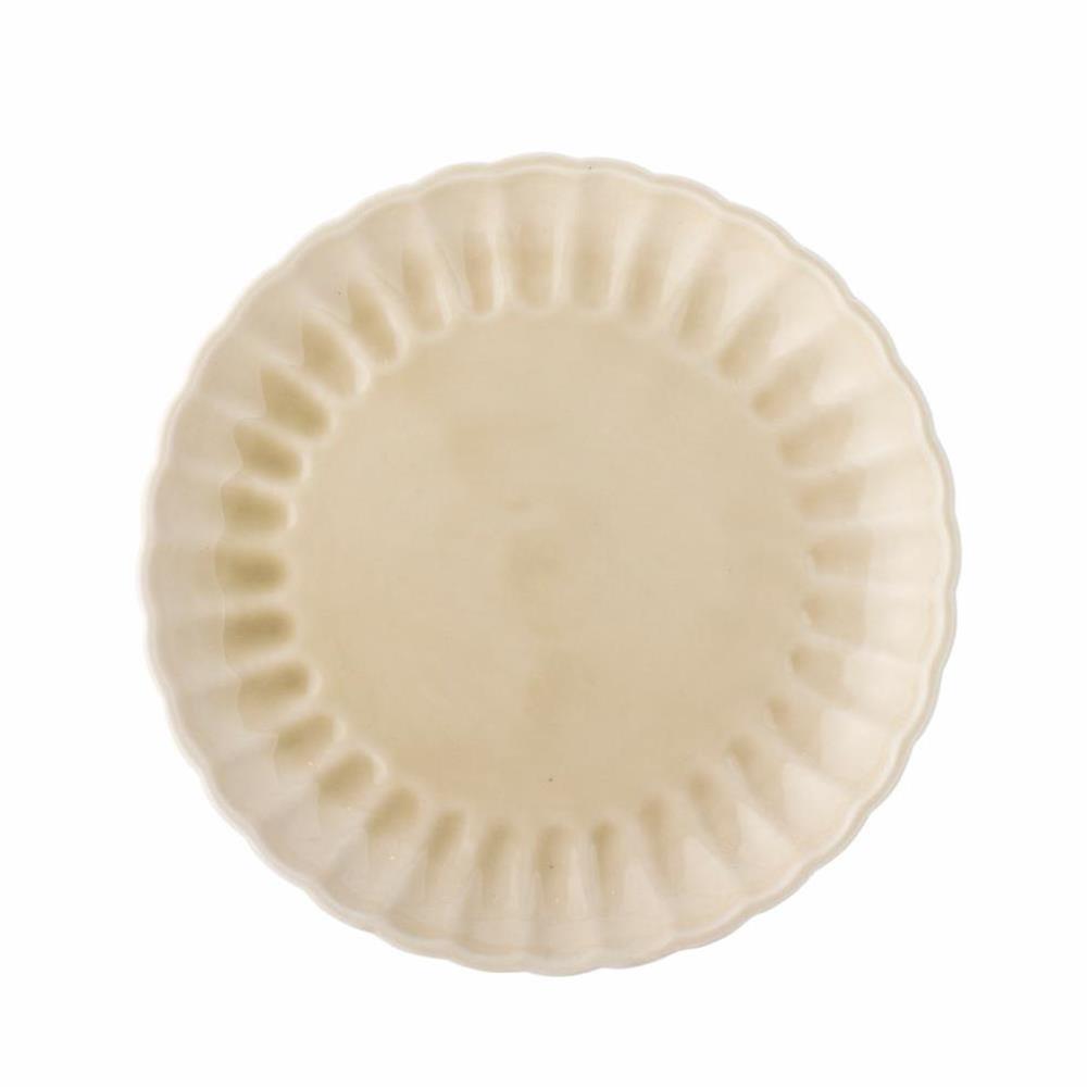 Bloomingville Latina Teller, Natur, 20 cm, Steingut, dänisches Design