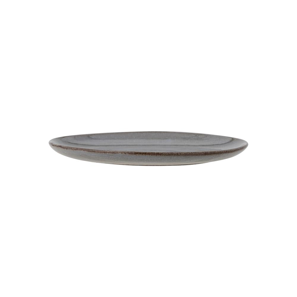 Bloomingville Sandrine Teller Grau Steingut D22xH2 cm – kleiner grauer Teller