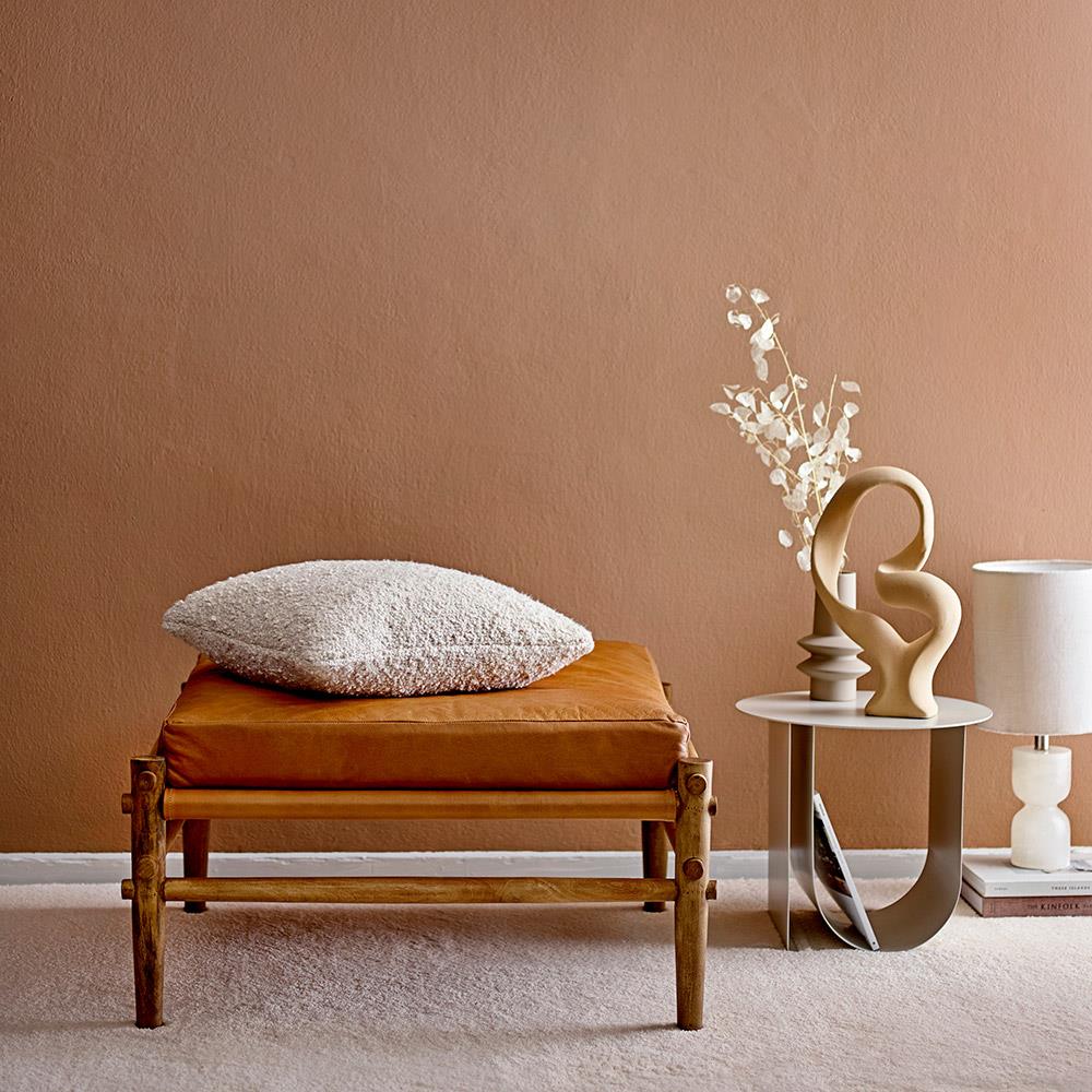 Bloomingville Isold Vase Natur Steingut 12,5 x 22 cm Dekovase Dänisches Design