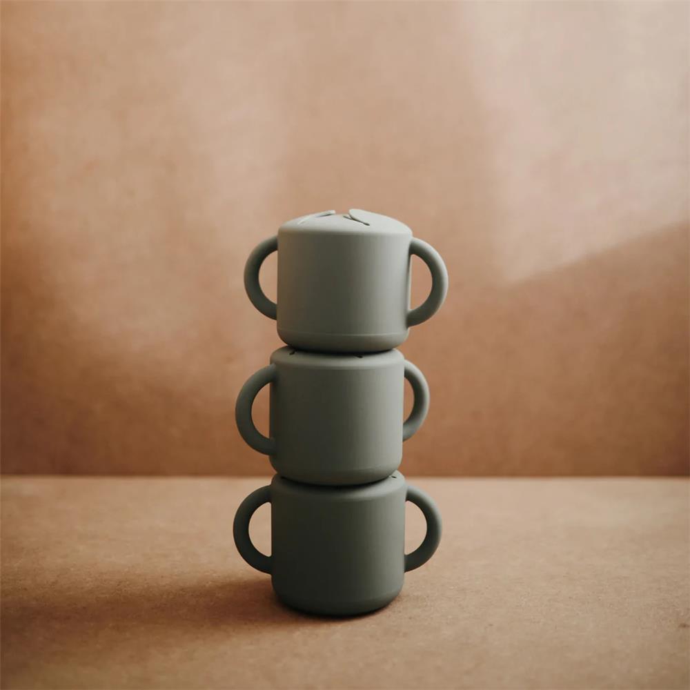 Mushie Snackbecher, Dried Thyme, aus Silikon, BPA-frei