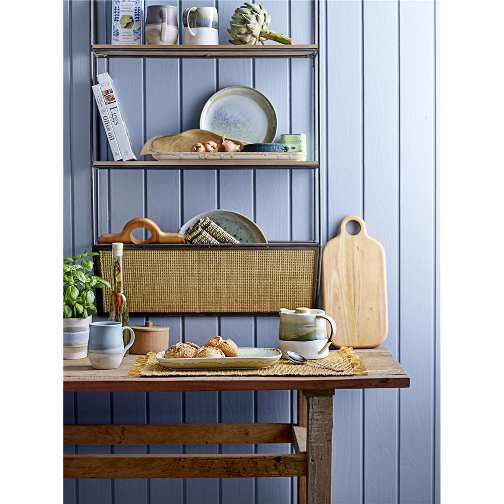 Bloomingville Heather Teller Braun/Beige 27cm Steingut Speiseteller Essteller Boho Design