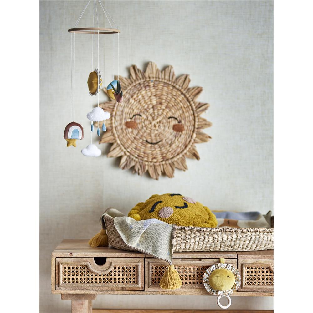 Bloomingville MINI Vigge Mobile, Sonne und Mond, Braun, Kinderzimmer, Dekoration, dänisches Design