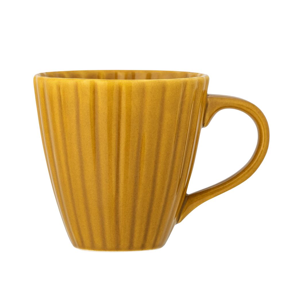 Bloomingville Latina Becher, Gelb, Steingut, 220 ml, Tasse, dänisches Design