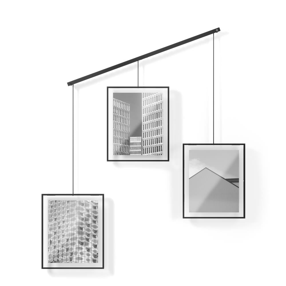 Umbra Exhibit Foto Collage Bilderrahmen, für 3 Fotos (20x25cm), in Schwarz
