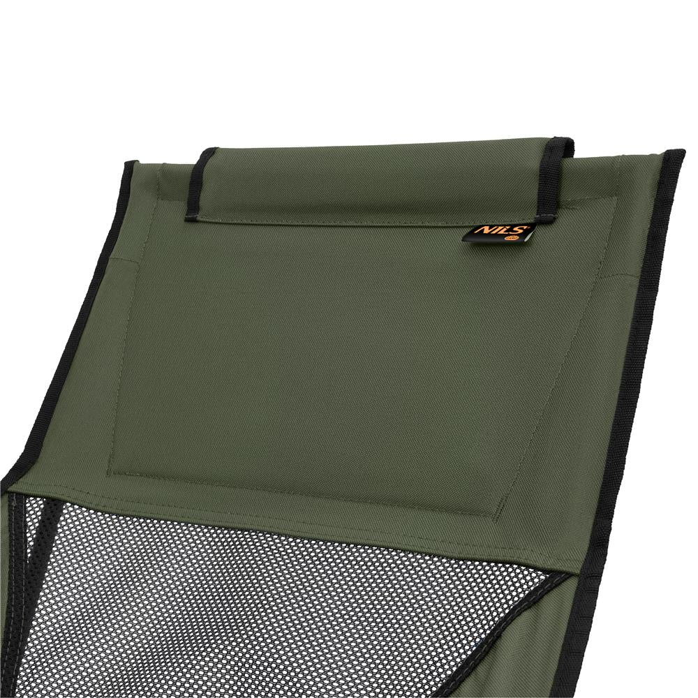 NILS CAMP ultraleichter Klappstuhl in Khaki - kompakter Campingstuhl mit hoher Rückenlehne