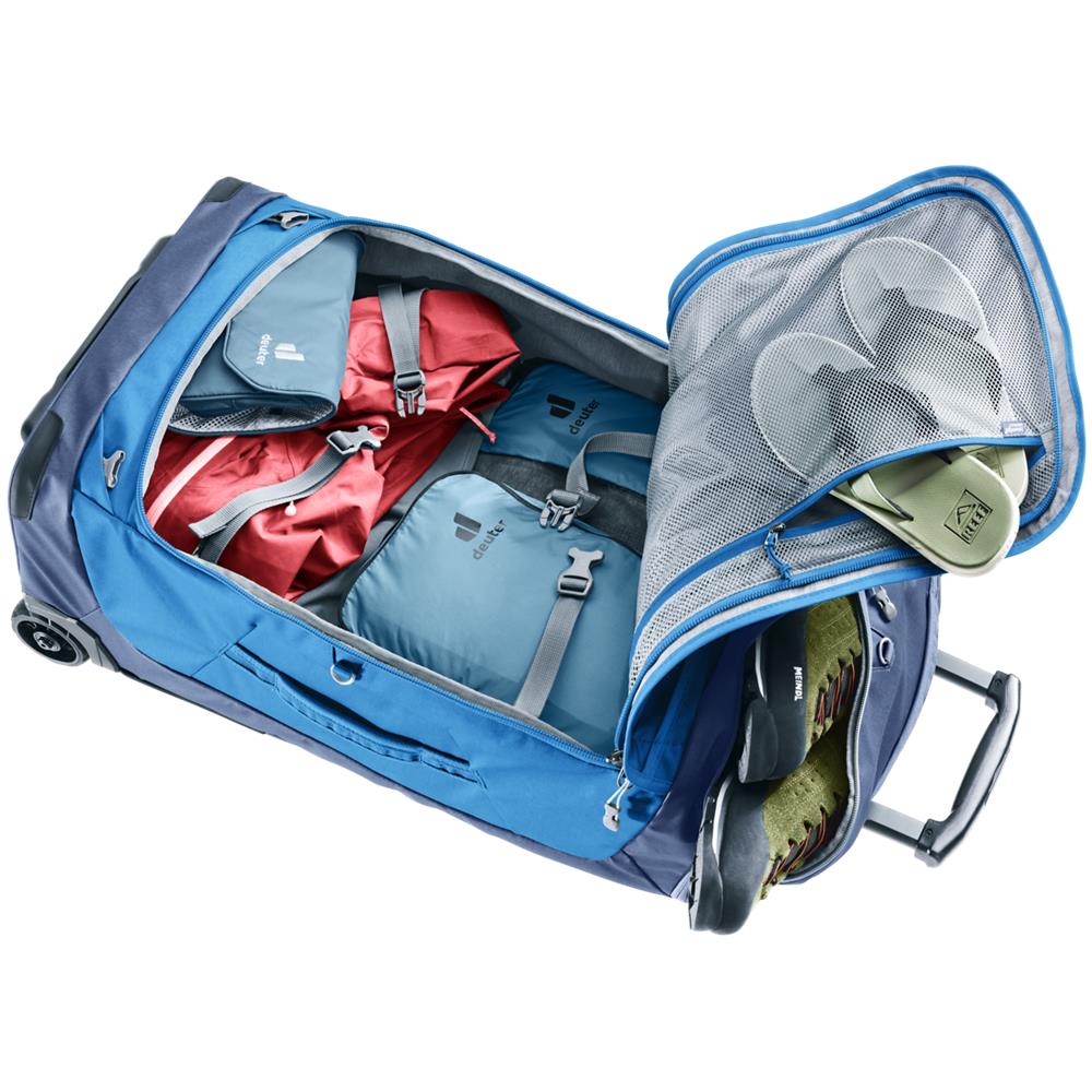 deuter Duffel Pro Movo 60, Reisetrolley, neptune-nightblue (blau), 60L, Rollkoffer mit 2 Rädern