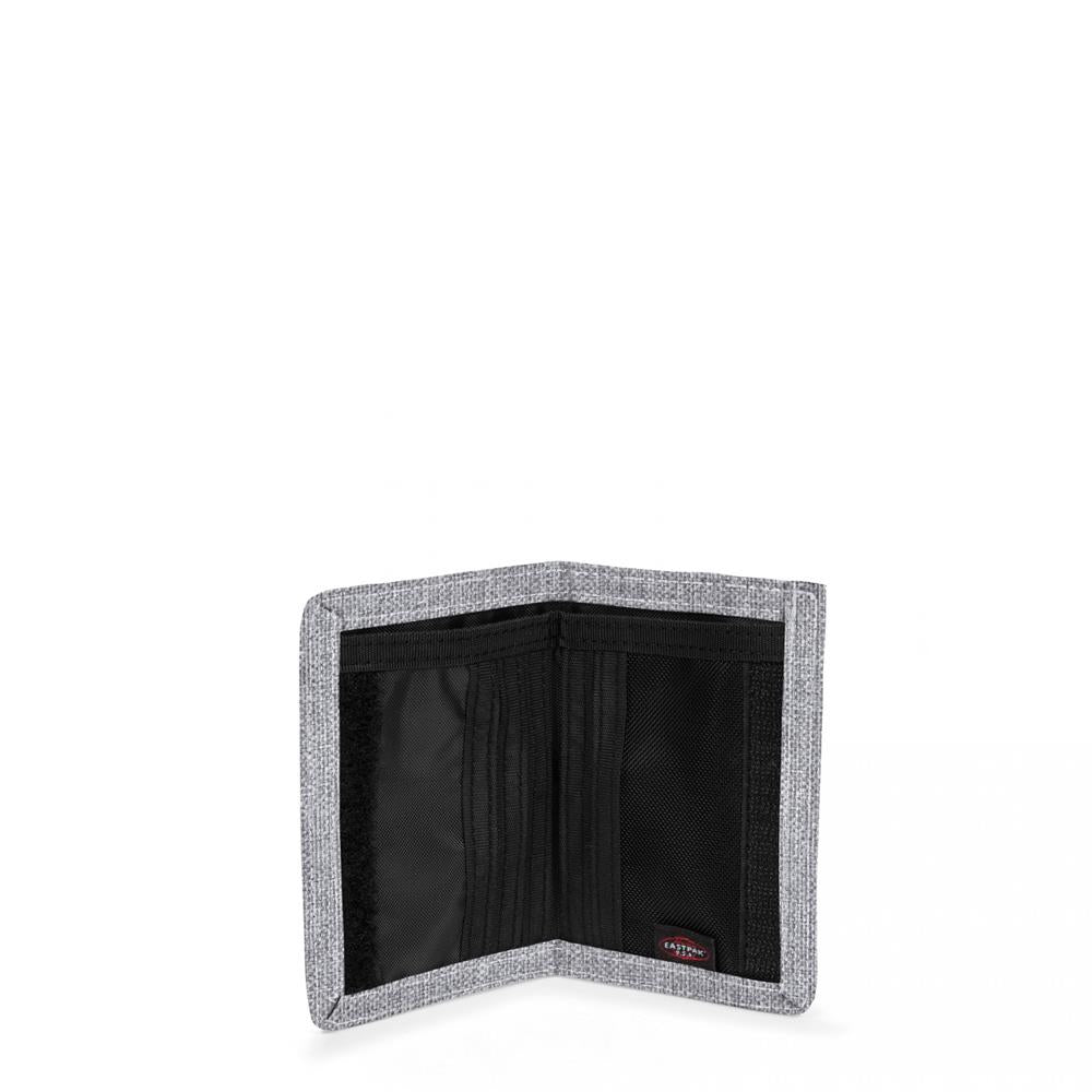 Eastpak MINI CREW, Geldbörse, Sunday Grey (grau), faltbares Portemonnaie