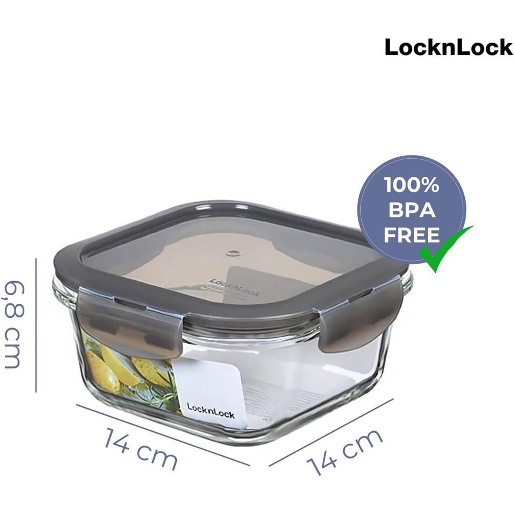 LocknLock Oven Glass Frischhaltedose 500 ml - Ofenform luftdicht auslaufsicher