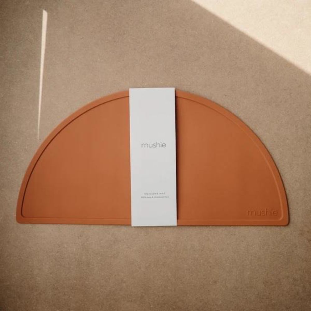 Mushie Silikon-Platzdeckchen, Clay, Tischset, BPA-frei