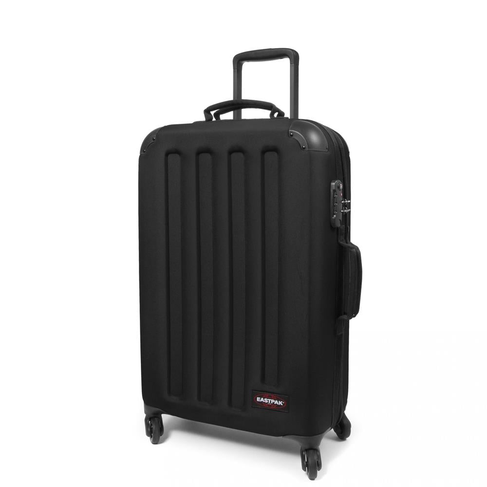 Eastpak TRANZSHELL M, Reisetrolley, Black (schwarz), 56L, Rollkoffer mit 4 Rädern und TSA-Schloss