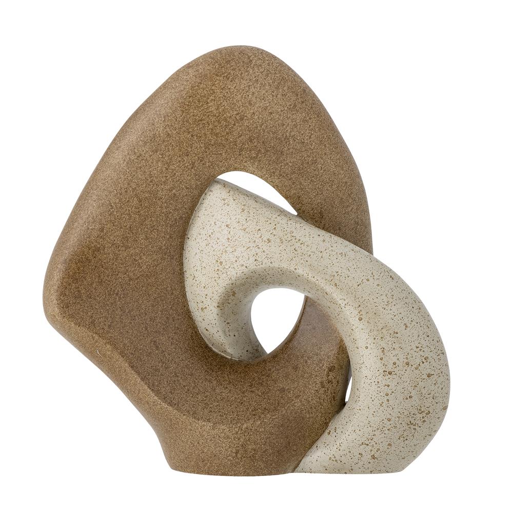 Bloomingville Esad Dekofigur, Braun, Polyresin, 21,5 cm hoch, nordisches Design