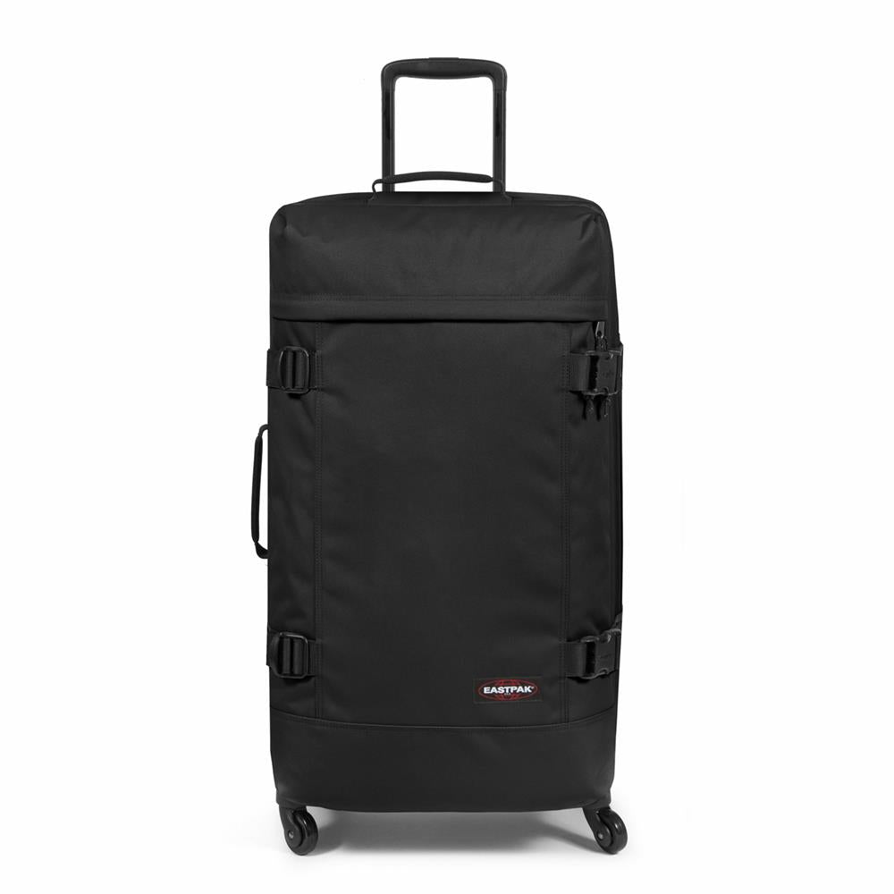 Eastpak TRANS4 L, Großer Reisetrolley, Black (schwarz), 80L, Rollkoffer mit 4 Rädern und TSA-Schloss